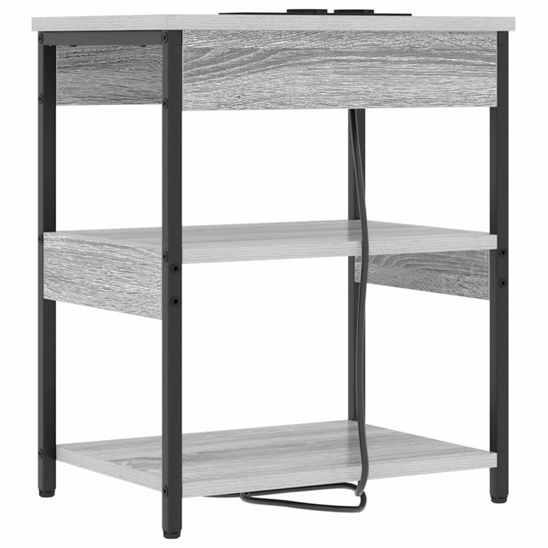 Szafka Nocna 2 pcs Szary Sonoma 41 x 31 x 51 cm