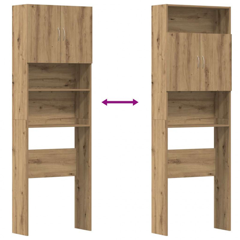 Szafka pod pralkę Artisan Oak 64x24x190 cm Drewno klejone