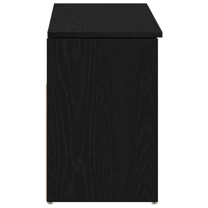 Ławka na buty Czarny dąb 102x30,5x45 cm Drewno klejone