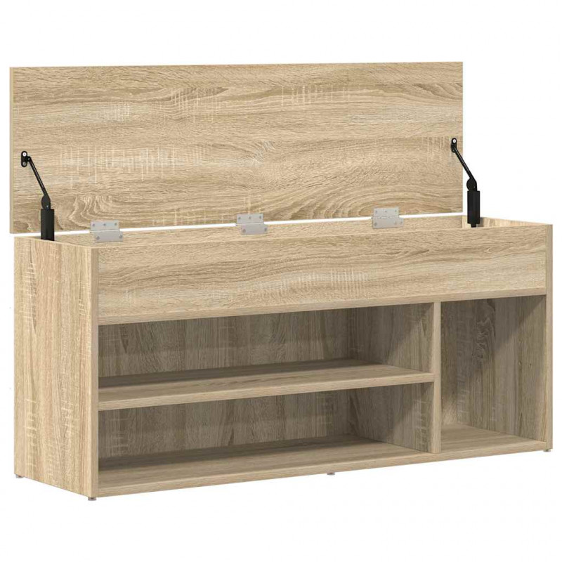Ławka na buty dąb sonoma 102x30,5x45 cm materiał drewnopochodny