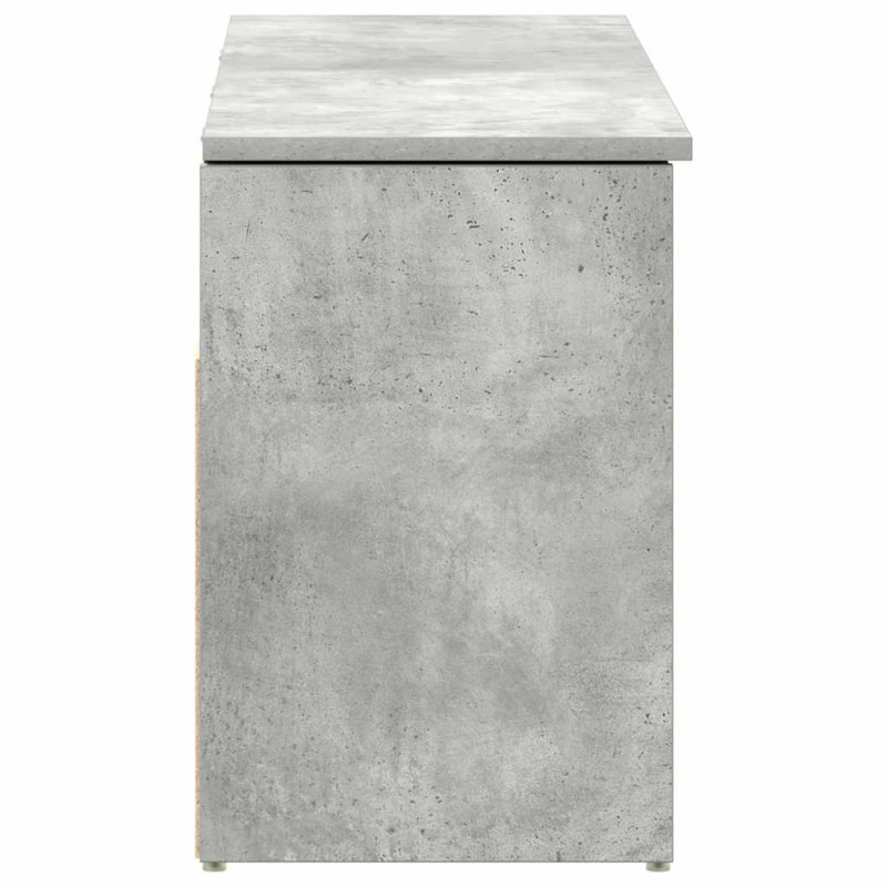 Ławka z miejscem na buty, szarość betonu, 102x30,5x45 cm