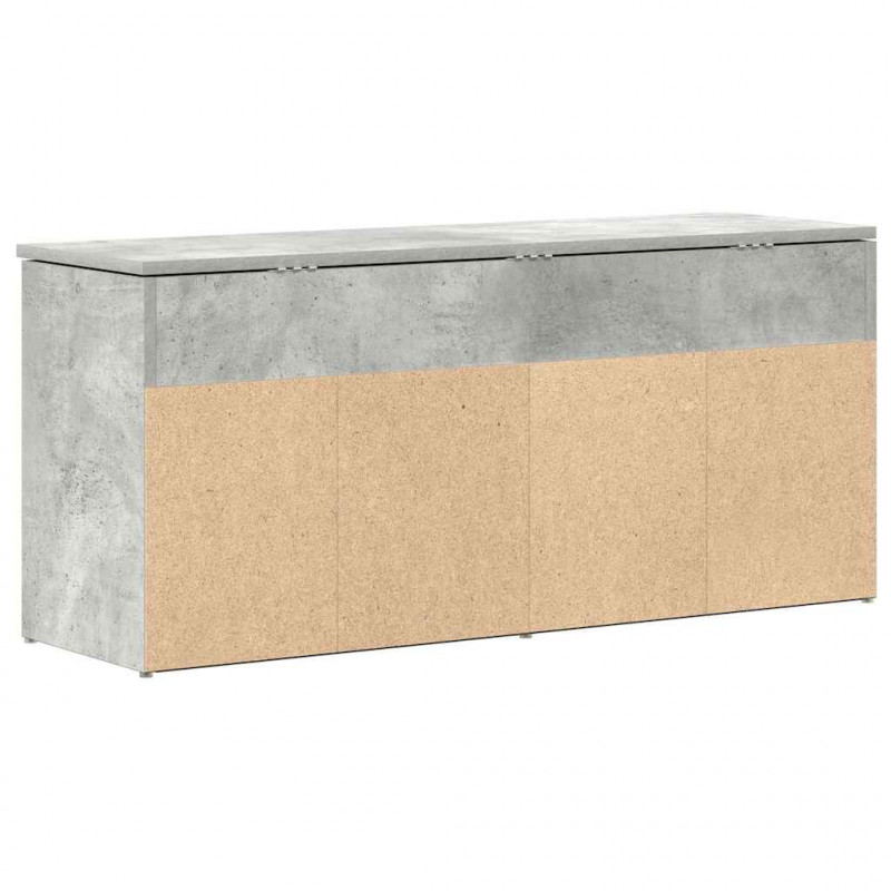 Ławka z miejscem na buty, szarość betonu, 102x30,5x45 cm