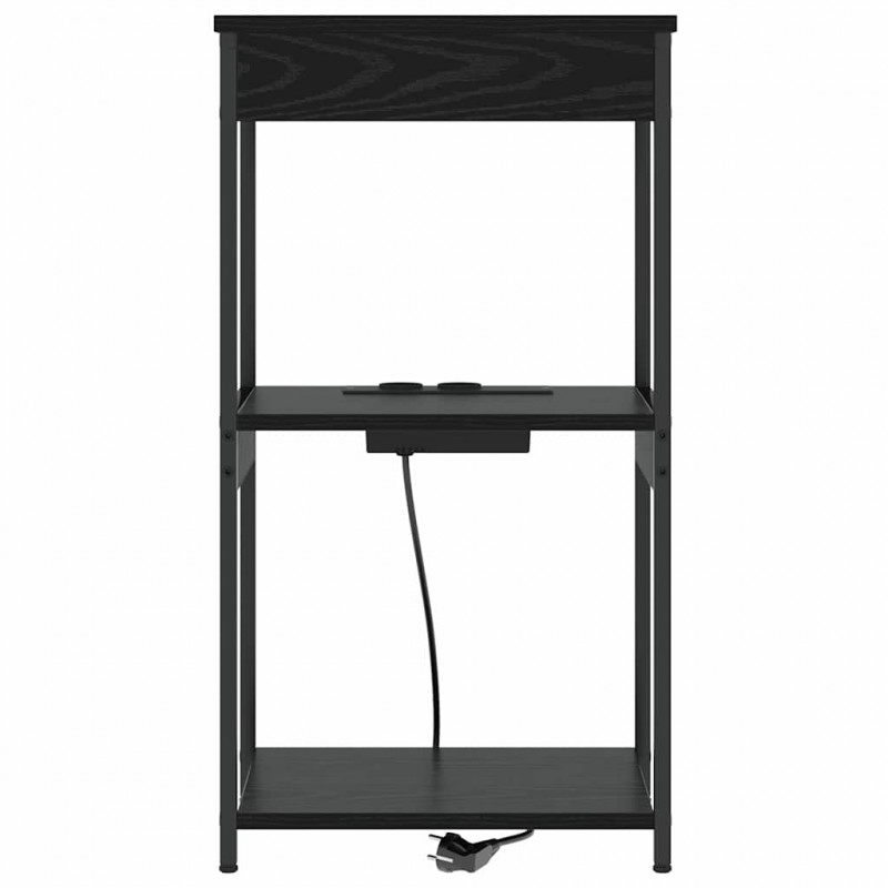 Szafka Nocna Czarny Dąb 41 x 31 x 76 cm Materiał drewnopochodny