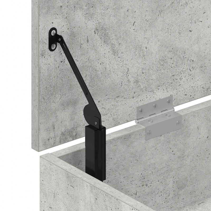 Ławka z miejscem na buty, szarość betonu, 102x30,5x45 cm