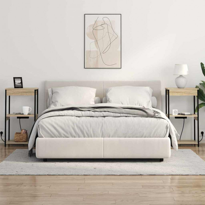 Szafka Nocna Dąb Sonoma 41 x 31 x 76 cm Materiał drewnopochodny