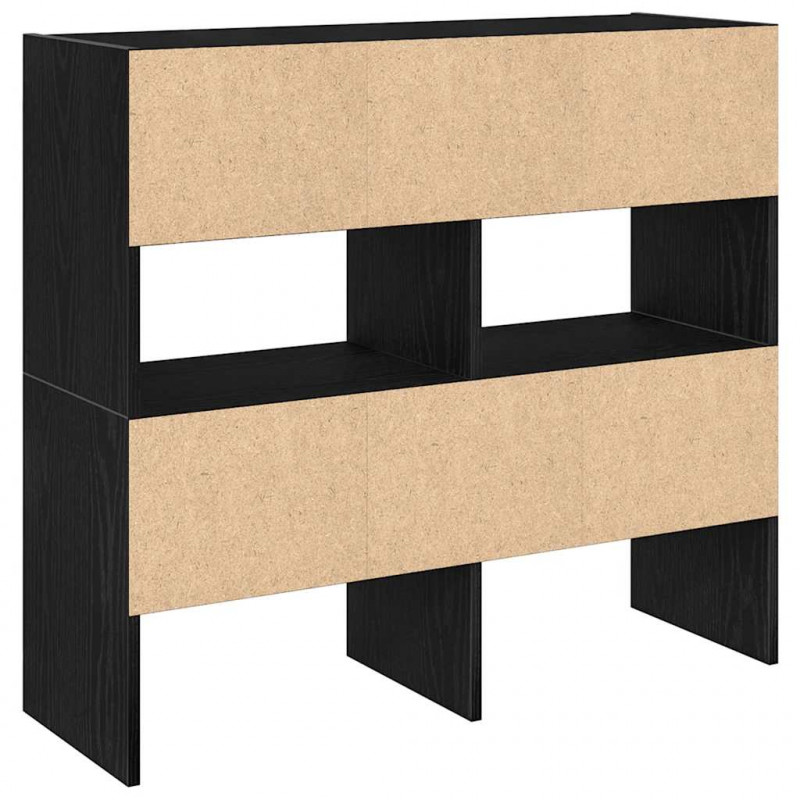 Stojaki na buty 2 szt., sztaplowany, czarny, 89,5x30x40 cm