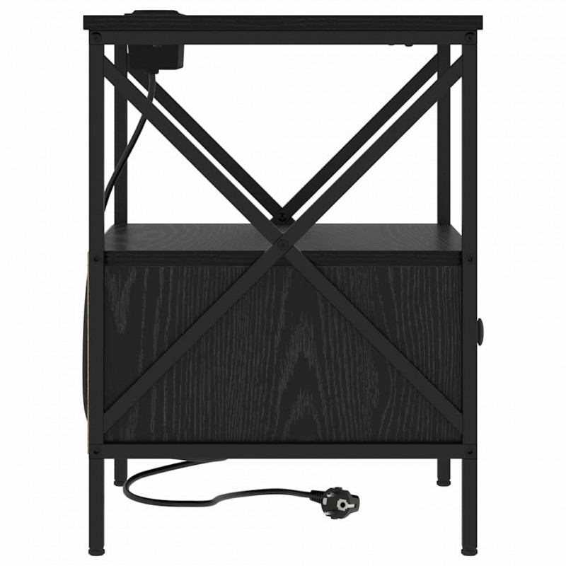 Szafka Nocna z szufladą 2 pcs Czarny Dąb 41,5 x 40,5 x 55 cm