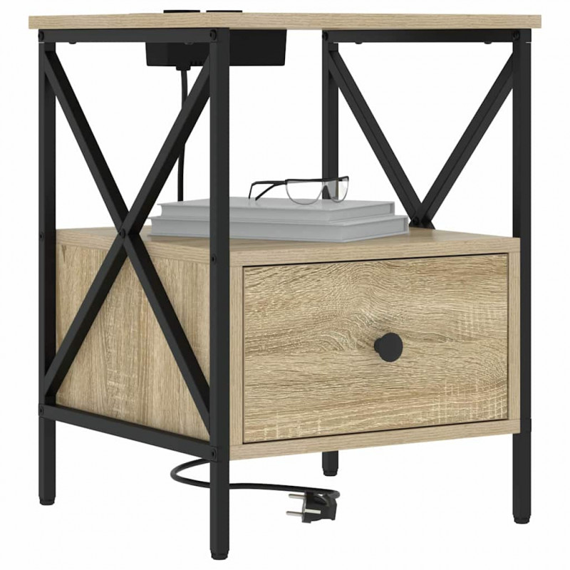 Szafka Nocna z szufladą 2 pcs Dąb Sonoma 41,5 x 40,5 x 55 cm