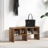 Stojak na buty, sztaplowany, stare drewno, 89,5x30x40 cm