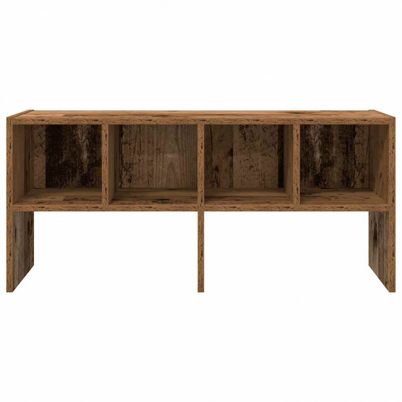 Stojak na buty, sztaplowany, stare drewno, 89,5x30x40 cm