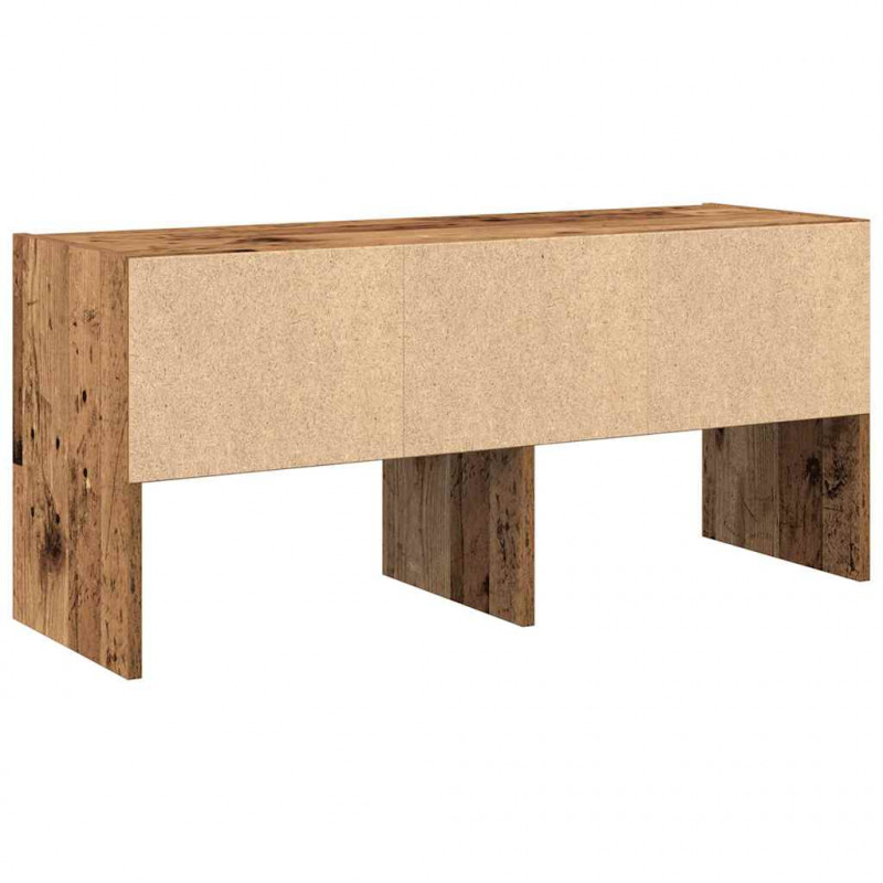 Stojak na buty, sztaplowany, stare drewno, 89,5x30x40 cm