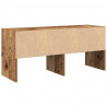 Stojak na buty, sztaplowany, stare drewno, 89,5x30x40 cm