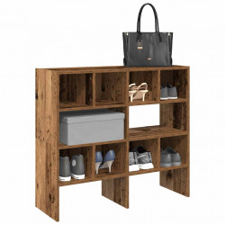 Stojaki na buty 2 szt., sztaplowany, stare drewno, 89,5x30x40cm