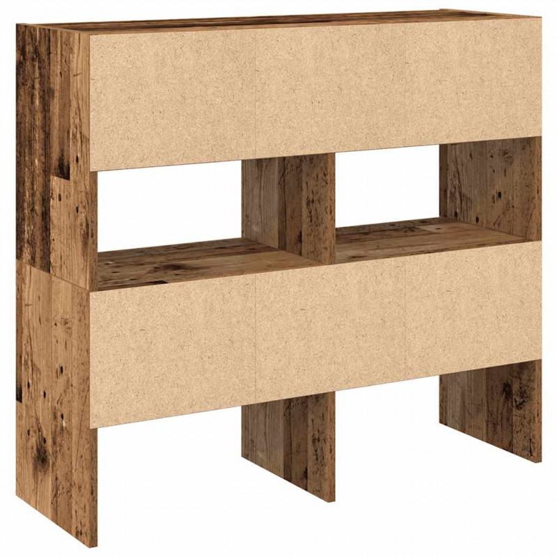 Stojaki na buty 2 szt., sztaplowany, stare drewno, 89,5x30x40cm