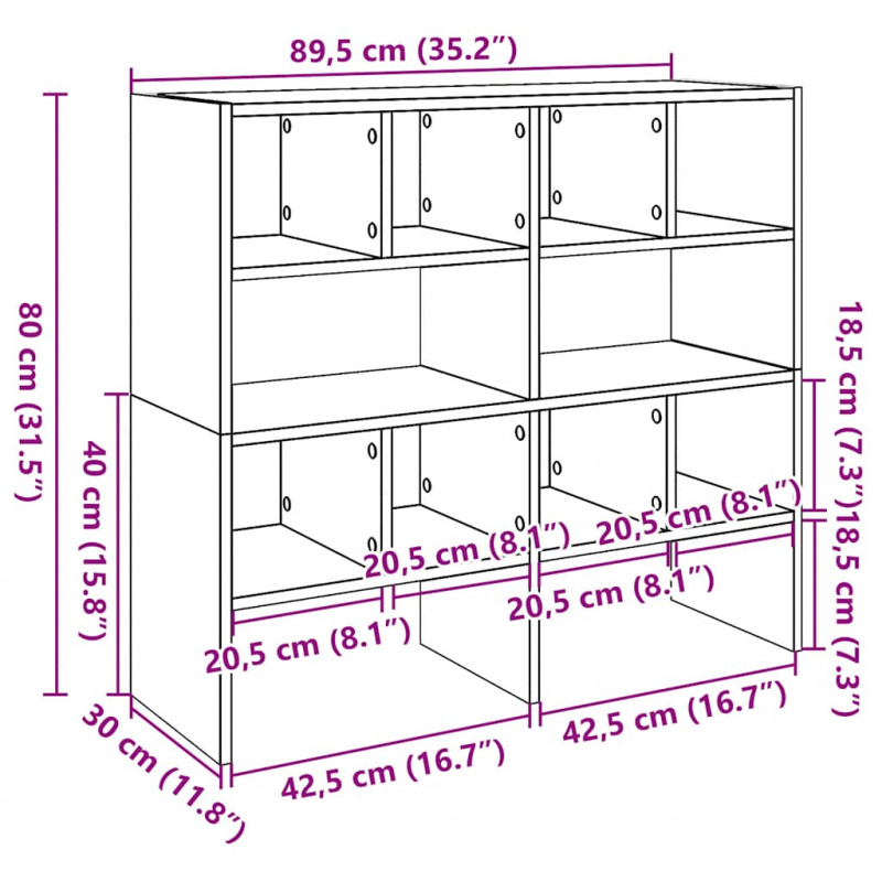 Stojaki na buty 2 szt., sztaplowany, stare drewno, 89,5x30x40cm