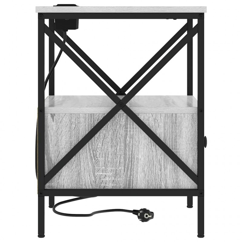 Szafka Nocna z szufladą 2 pcs Szary Sonoma 41,5 x 40,5 x 55 cm
