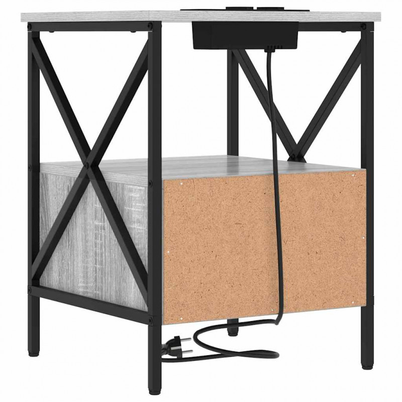 Szafka Nocna z szufladą 2 pcs Szary Sonoma 41,5 x 40,5 x 55 cm