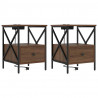 Szafka Nocna z szufladą 2 pcs Brązowy dąb 41,5 x 40,5 x 55 cm