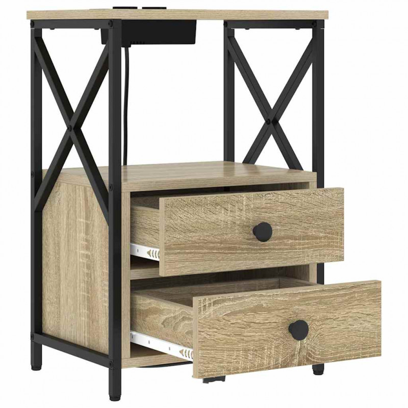 Szafka Nocna Dąb Sonoma 40 x 31 x 60 cm Materiał drewnopochodny
