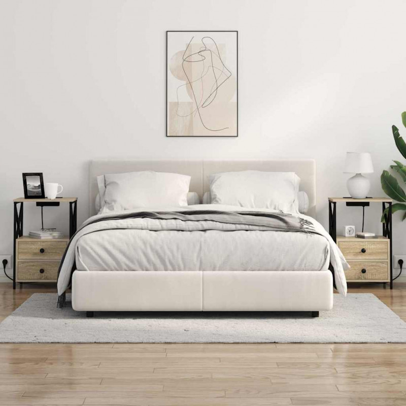 Szafka Nocna z szufladą 2 pcs Dąb Sonoma 40 x 31 x 60 cm