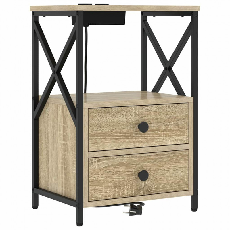Szafka Nocna z szufladą 2 pcs Dąb Sonoma 40 x 31 x 60 cm