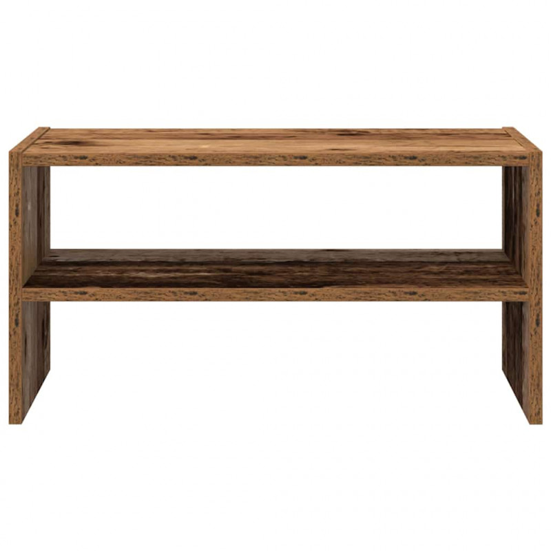 Stojak na buty, sztaplowany, stare drewno, 60x30x30,5 cm