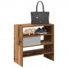 Stojaki na buty 2 szt., sztaplowany, stare drewno, 60x30x30,5cm