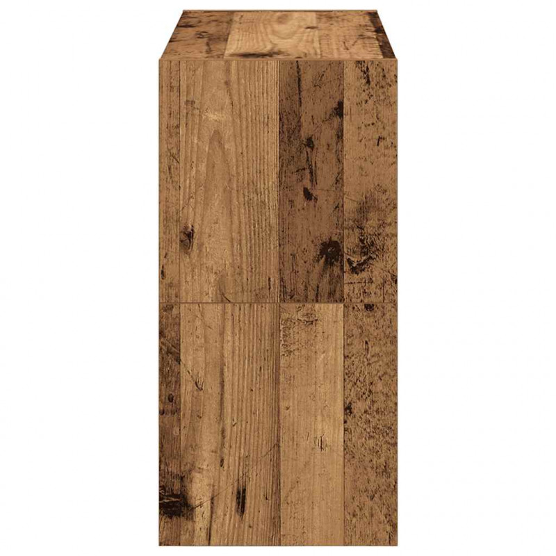 Stojaki na buty 2 szt., sztaplowany, stare drewno, 60x30x30,5cm