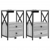 Szafka Nocna z szufladą 2 pcs Szary Sonoma 40 x 31 x 60 cm