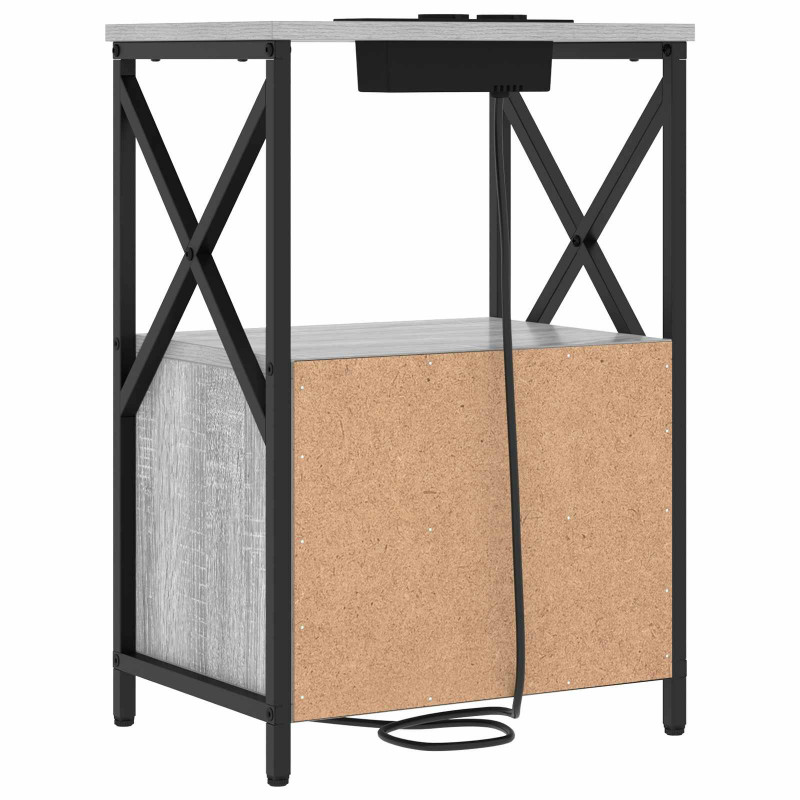 Szafka Nocna z szufladą 2 pcs Szary Sonoma 40 x 31 x 60 cm