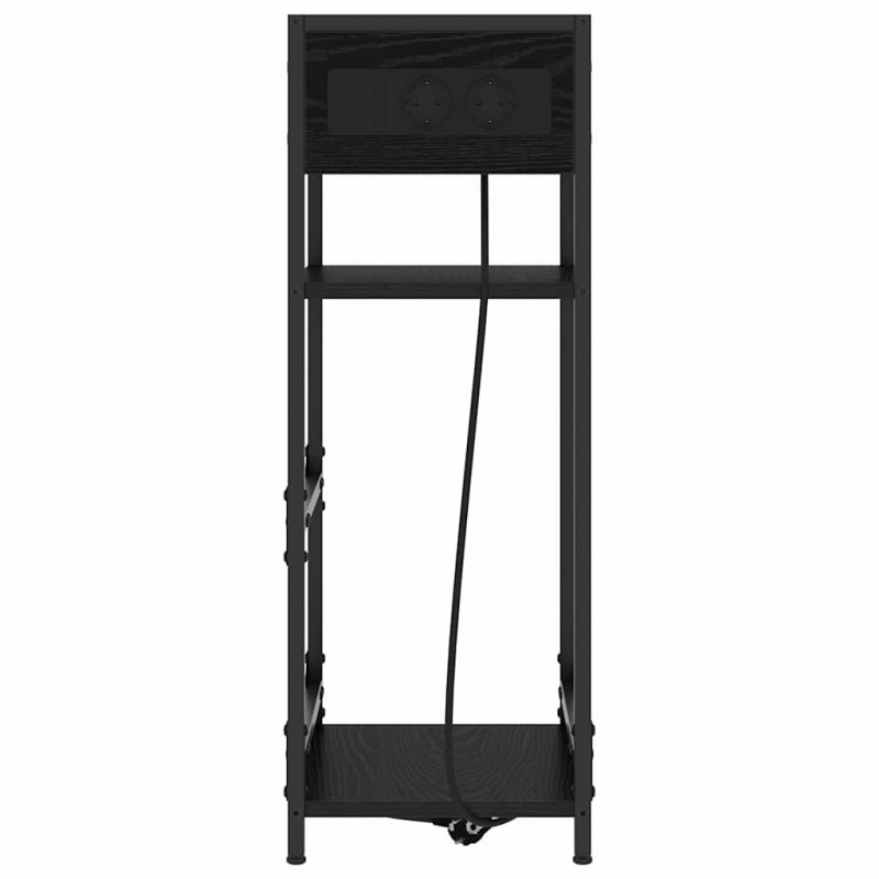 Szafka Nocna Czarny Dąb 40 x 27 x 76 cm Materiał drewnopochodny