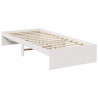 Łóżko dzienne bez materaca białe 75x190 cm lite drewno sosnowe