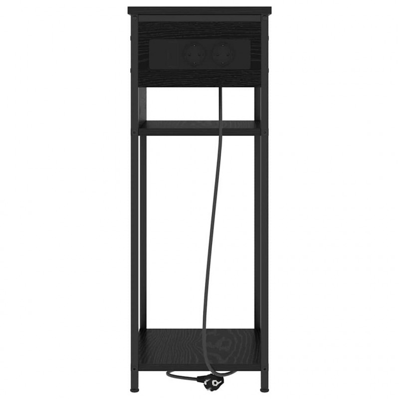 Szafka Nocna Czarny Dąb 41 x 28 x 76 cm Materiał drewnopochodny