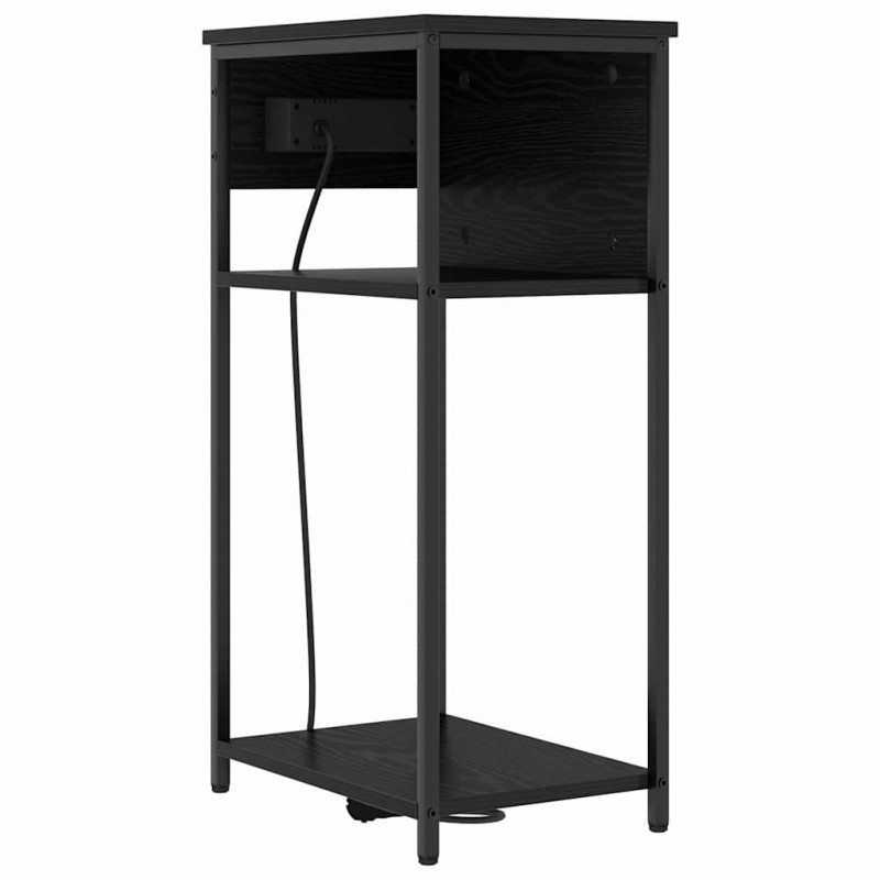 Szafka Nocna Czarny Dąb 41 x 28 x 76 cm Materiał drewnopochodny