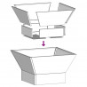 Kominek Czarny 60 x 60 x 35 cm Stal