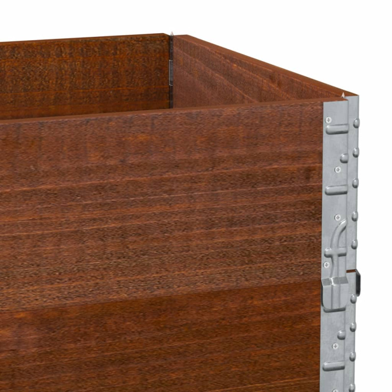 Donica ogrodowa, brązowa, 100x50 cm, lite drewno sosnowe