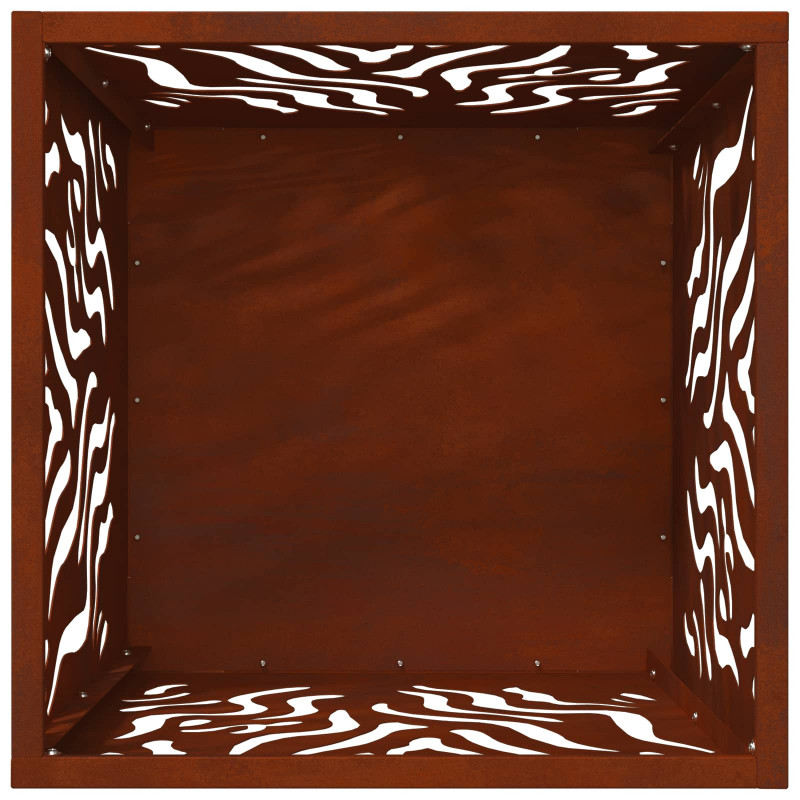 Kominek Brązowy 40 x 40 x 40 cm Stal