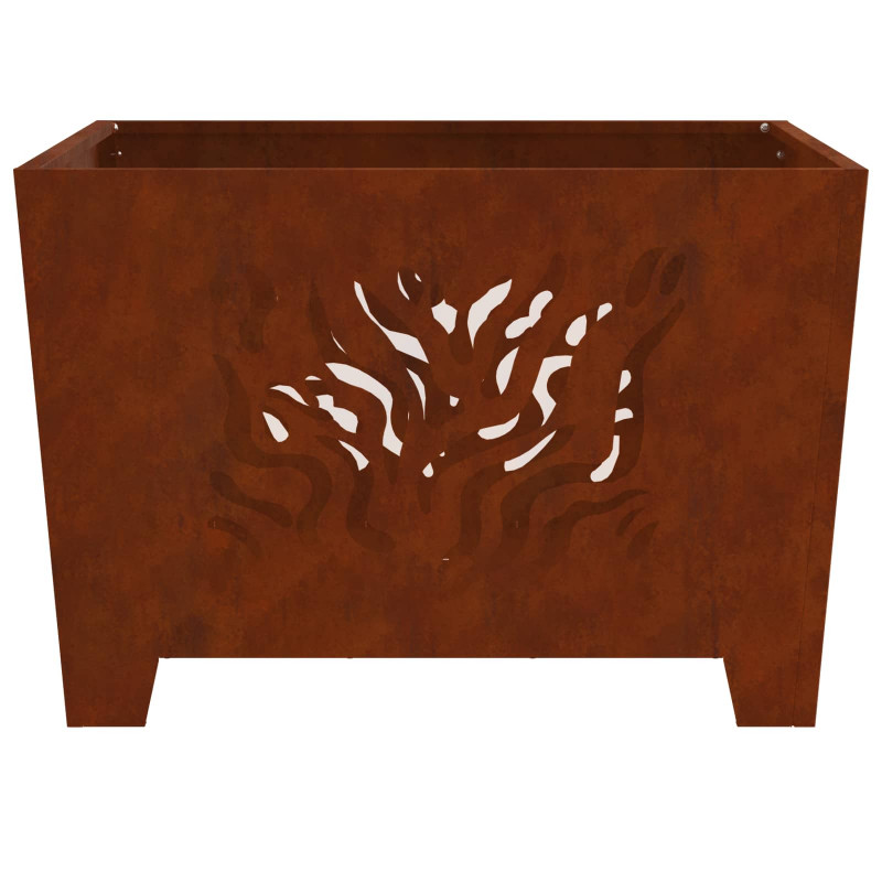 Kominek Brązowy 60 x 60 x 40 cm Stal