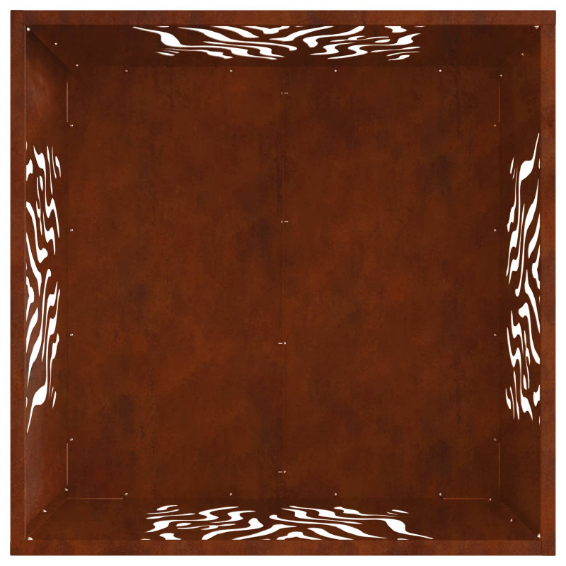Kominek Brązowy 60 x 60 x 40 cm Stal