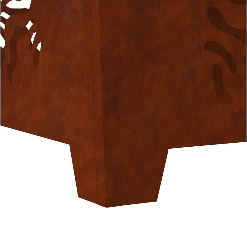 Kominek Brązowy 60 x 60 x 40 cm Stal