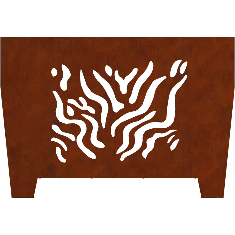 Kominek Brązowy 60 x 60 x 40 cm Stal