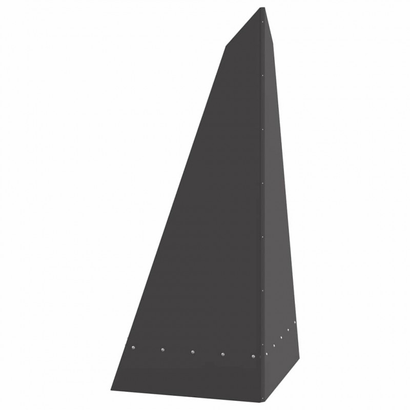 Kominek Czarny 58 x 40 x 100 cm Stal