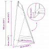 Kominek Czarny 58 x 40 x 100 cm Stal
