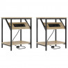 Szafka Nocna 2 pcs Dąb Sonoma 38 x 30 x 48 cm