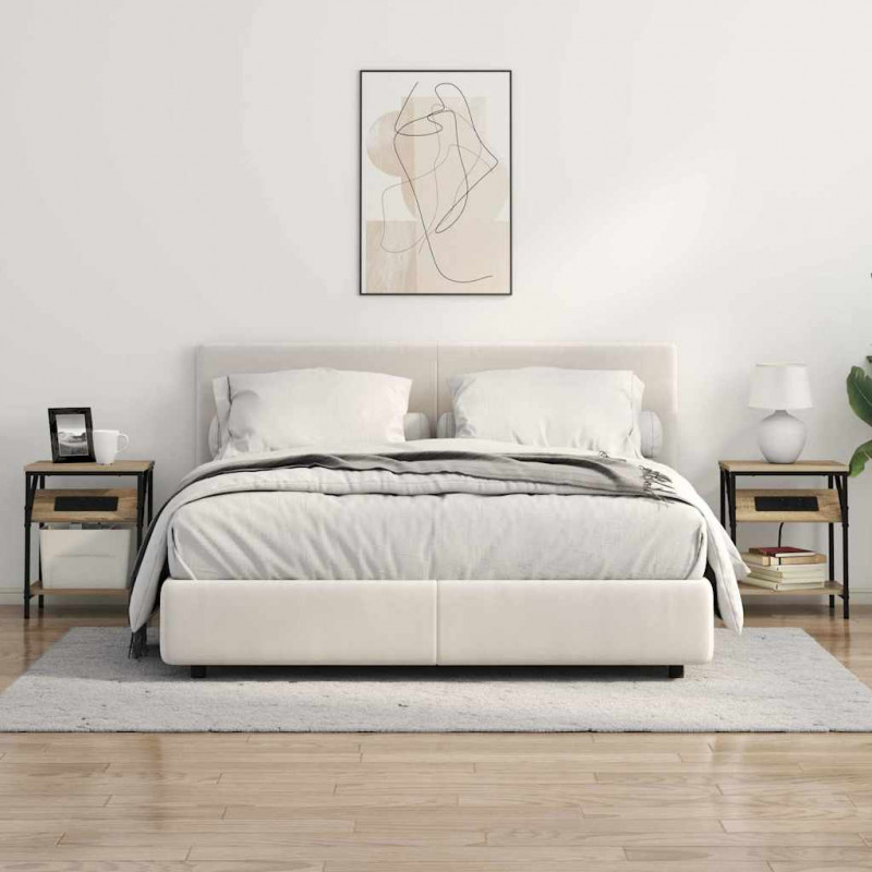 Szafka Nocna 2 pcs Dąb Sonoma 38 x 30 x 48 cm