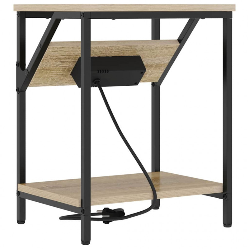 Szafka Nocna 2 pcs Dąb Sonoma 38 x 30 x 48 cm