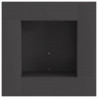 Kominek Czarny 60 x 60 x 30 cm Stal