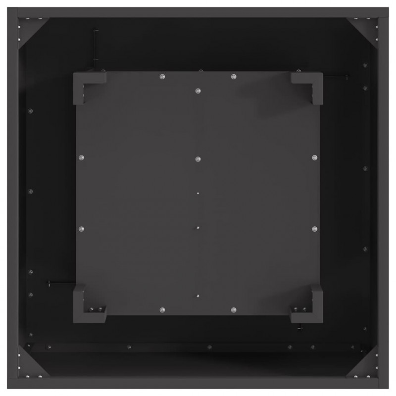 Kominek Czarny 60 x 60 x 30 cm Stal