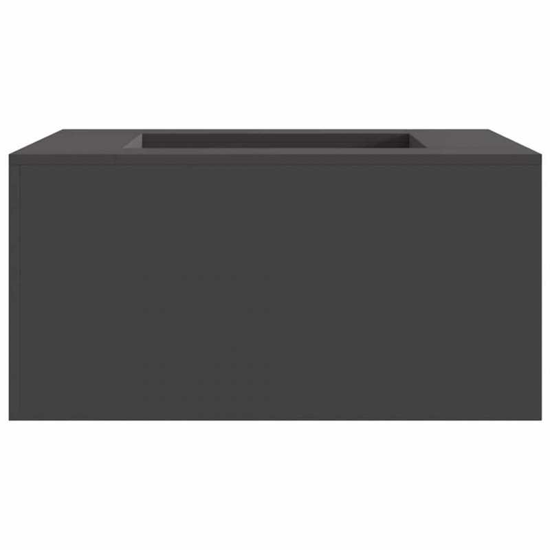Kominek Czarny 80 x 80 x 40 cm Stal