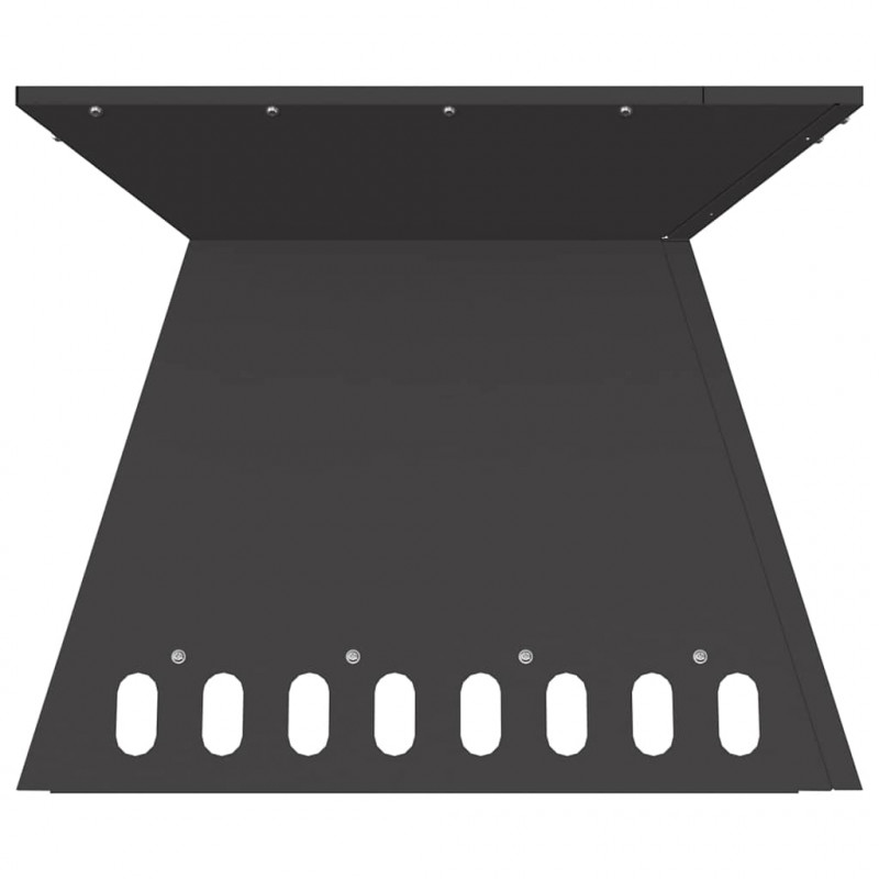 Kominek Czarny 48 x 48 x 40 cm Stal